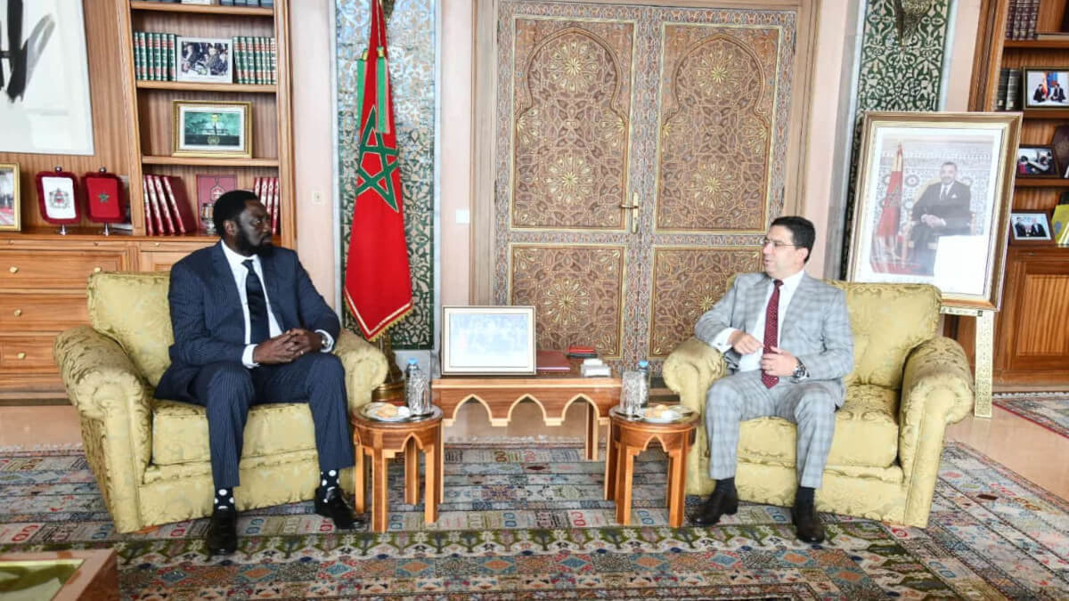 PHOTO/REDES - Mamadou Tangara, Gambian Minister of Foreign Affairs and Nasser Bourita, Moroccan Minister of Foreign Affairs
