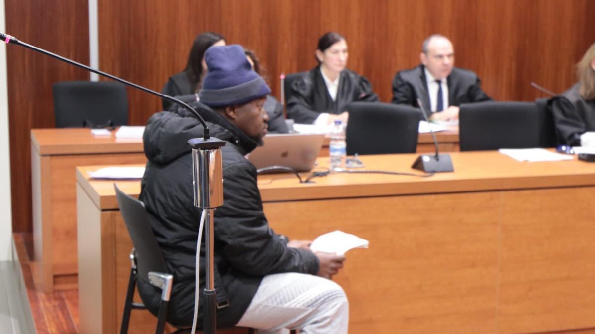 Bobo Keita at the opening of the trial that began this Monday ANGEL DE CASTRO