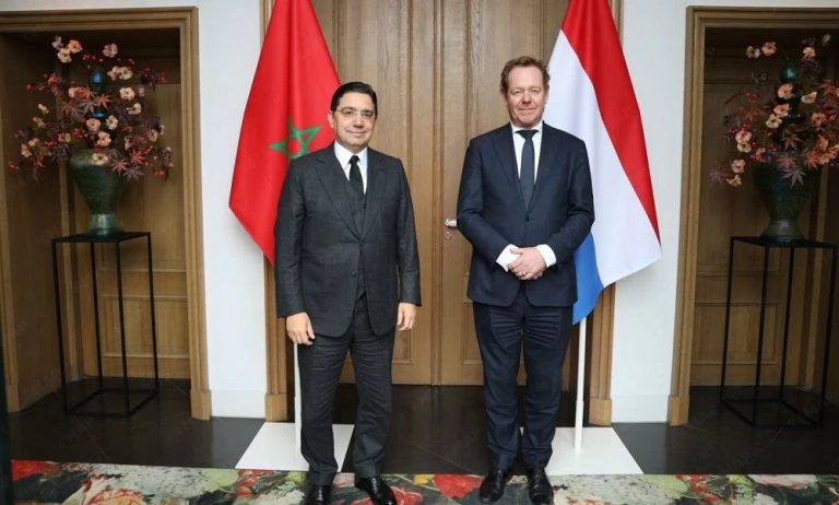 Foreign Minister Nasser Bourita and his Dutch counterpart David Van Weel